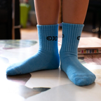 Easy Blue Hand-dyed Socks