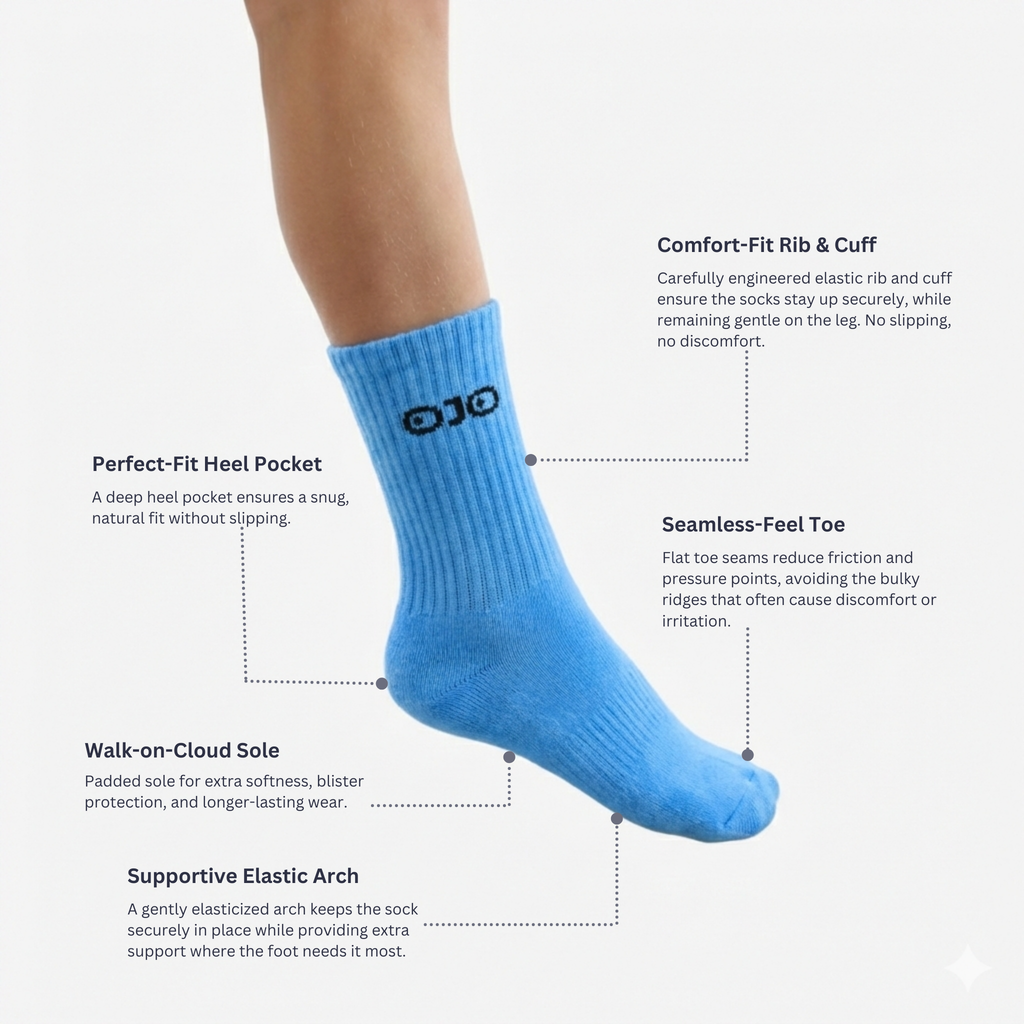 Easy Blue Hand-dyed Socks