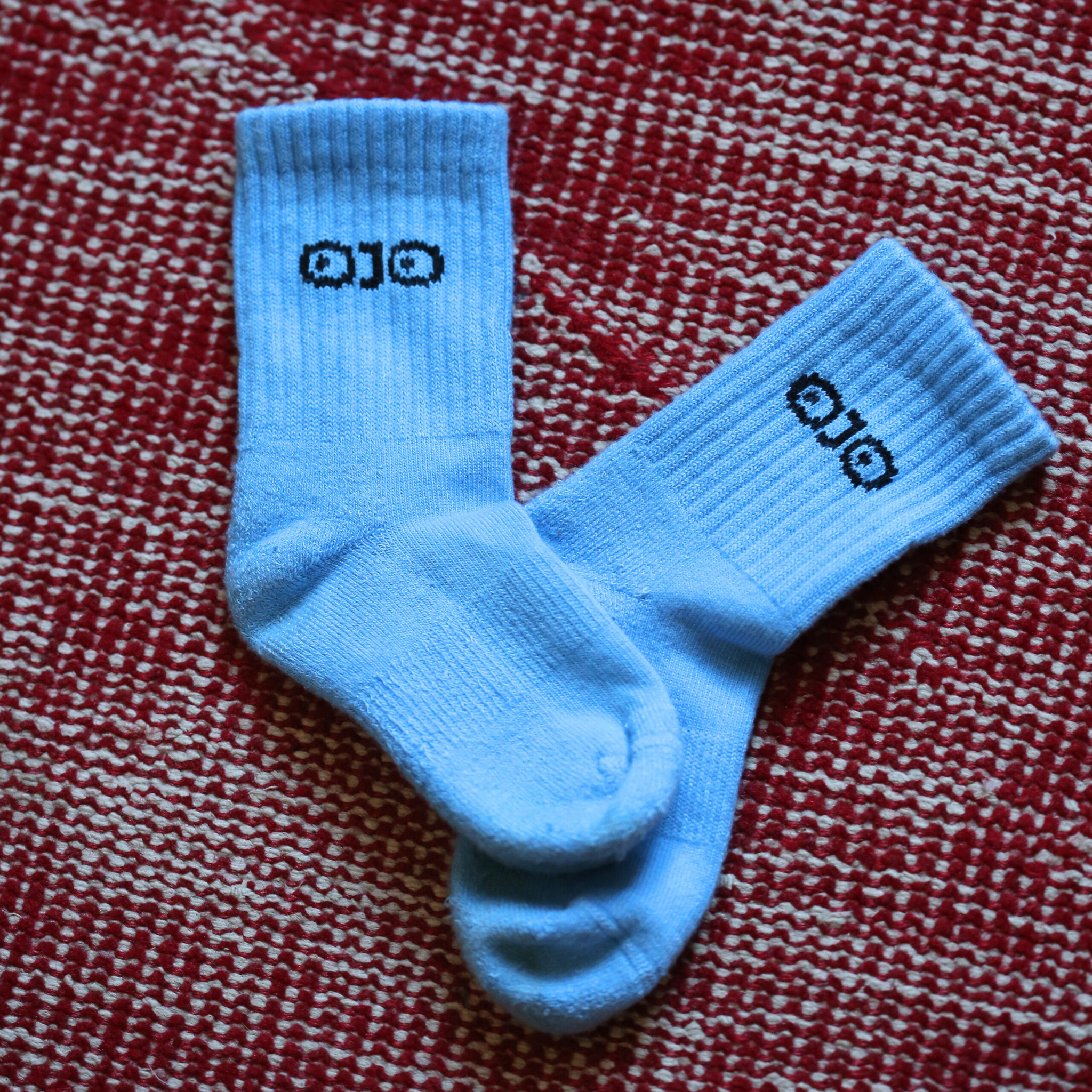Easy Blue Hand-dyed Socks